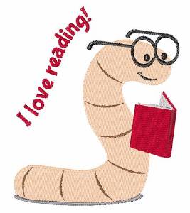 Picture of I Love Reading Machine Embroidery Design