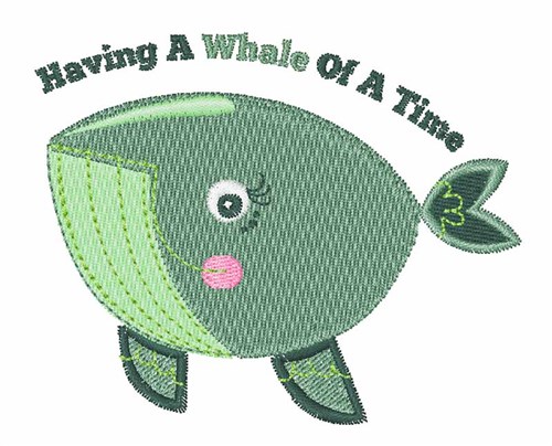 Whale Of A Time Machine Embroidery Design