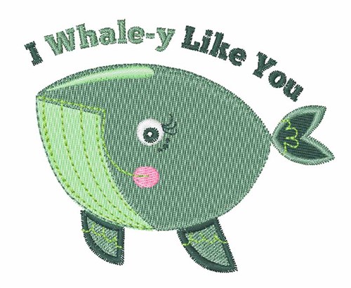 Whale-y Like You Machine Embroidery Design