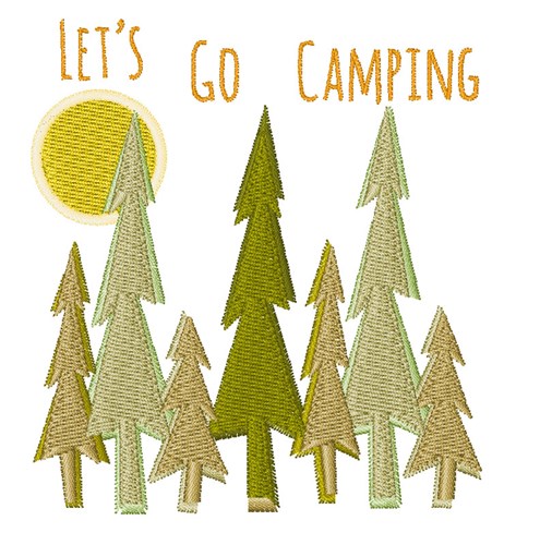 Lets Go Camping Machine Embroidery Design