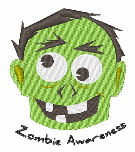 Zombie Awareness Machine Embroidery Design
