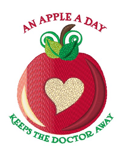 Apple A Day Machine Embroidery Design