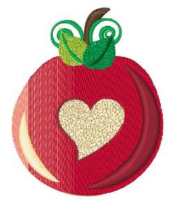 Picture of Love Apple Machine Embroidery Design