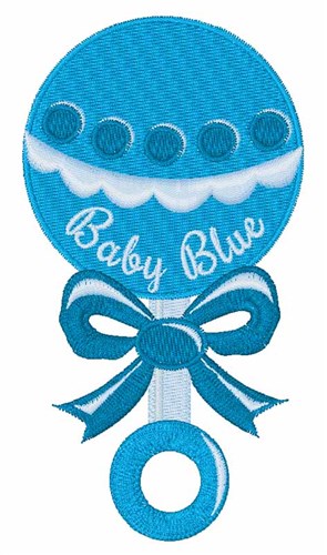 Baby Blue Machine Embroidery Design