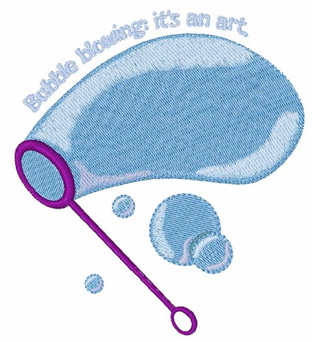 Bubble Blowing Machine Embroidery Design