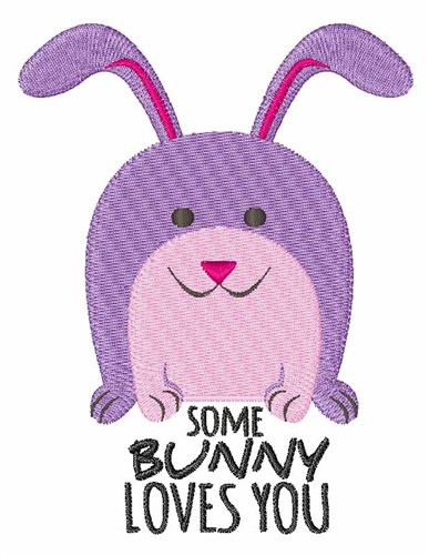 Bunny Loves You Machine Embroidery Design