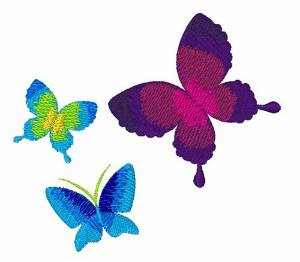 Picture of Colorful Buttlerflies Machine Embroidery Design