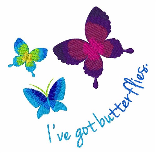 Ive Got Butterflies Machine Embroidery Design