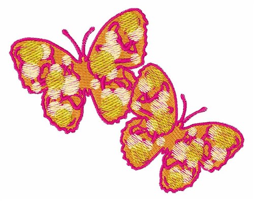 Two Butterflies Machine Embroidery Design
