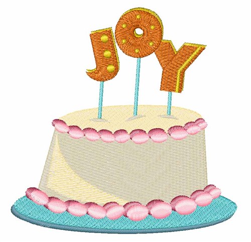 Joy Cake Machine Embroidery Design