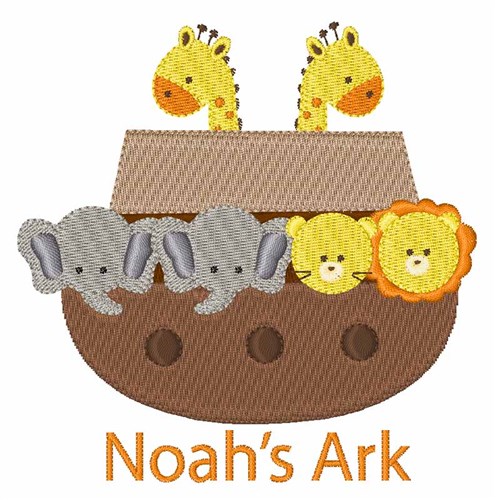 Noahs Ark Machine Embroidery Design