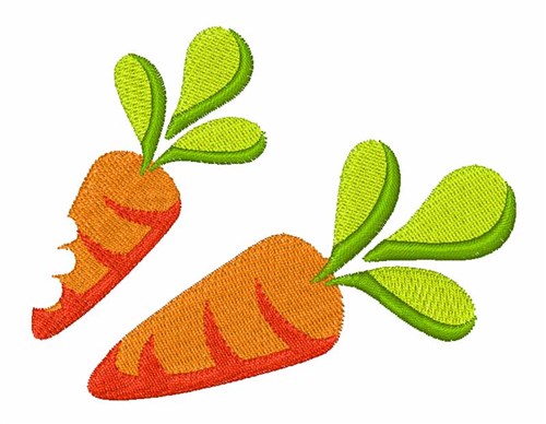 Two Carrots Machine Embroidery Design