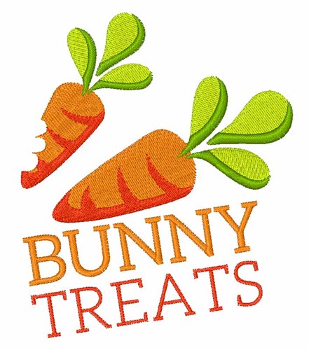 Bunny Treats Machine Embroidery Design