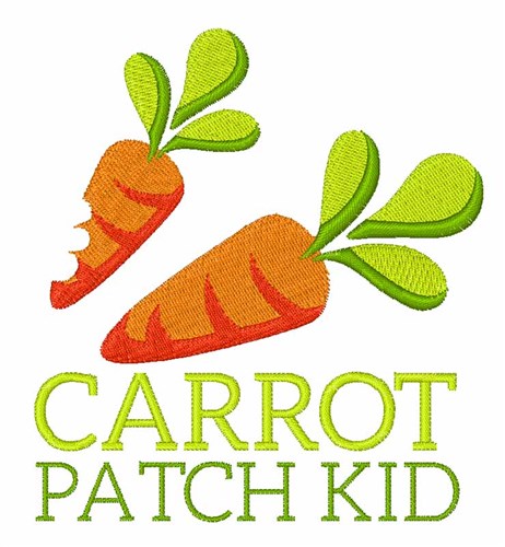 Carrot Patch Kid Machine Embroidery Design
