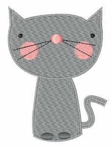 Picture of Cute Kitty Machine Embroidery Design