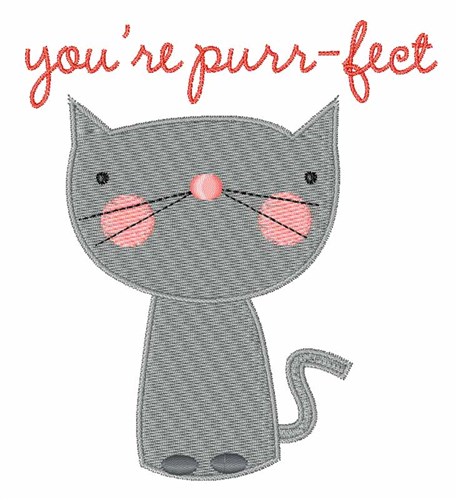 Youre Purr-fect Machine Embroidery Design