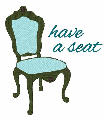 Have A Seat Machine Embroidery Design