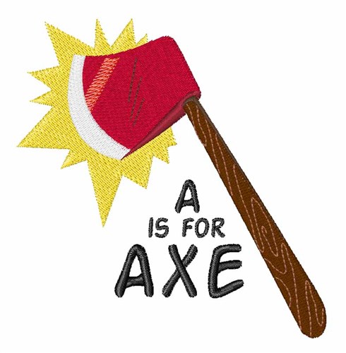 A For Axe Machine Embroidery Design