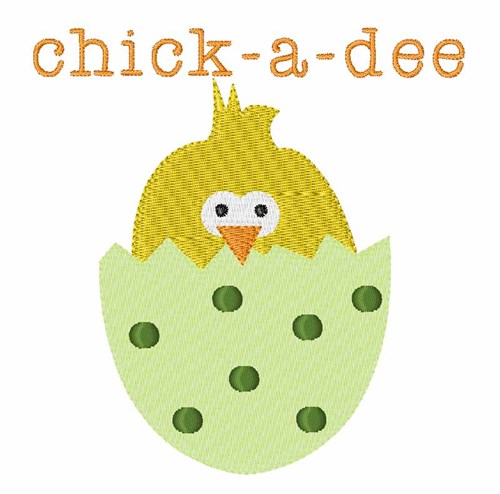 Chick-A-Dee Machine Embroidery Design