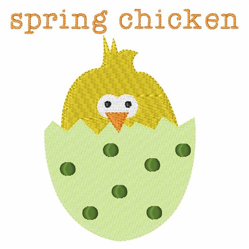 Spring Chicken Machine Embroidery Design