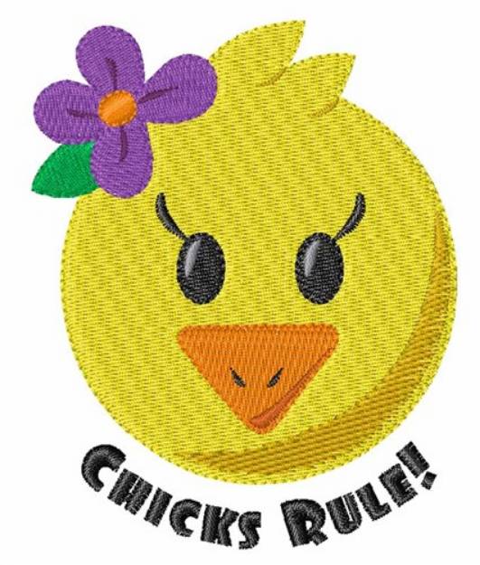 Picture of Chicks Rule Machine Embroidery Design