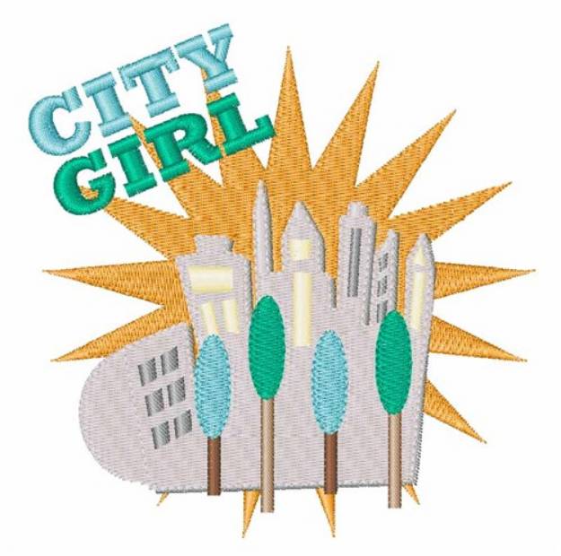 Picture of City Girl Machine Embroidery Design