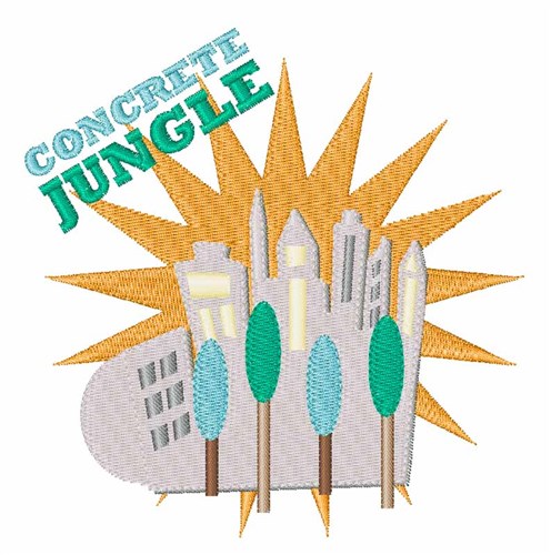Concrete Jungle Machine Embroidery Design