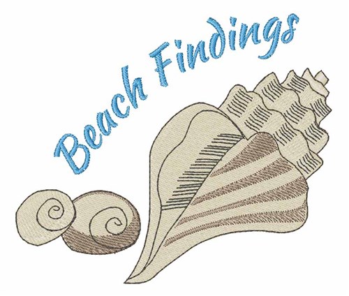 Beach Findings Machine Embroidery Design