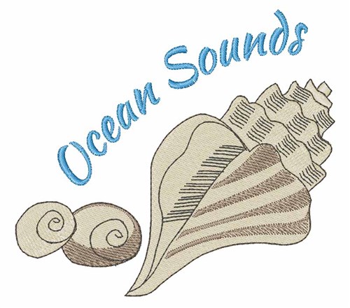 Ocean Sounds Machine Embroidery Design