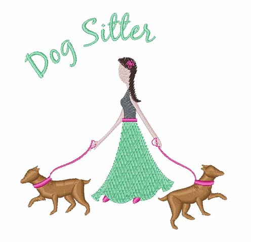 Dog Sitter Machine Embroidery Design