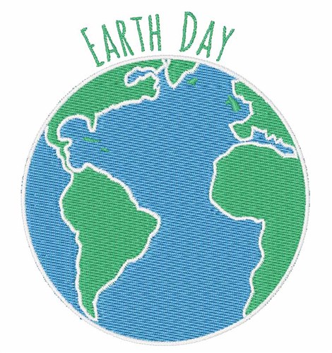 Earth Day Machine Embroidery Design