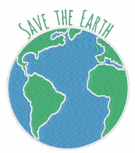 Picture of Save The Earth Machine Embroidery Design