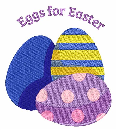 Eggs For Easter Machine Embroidery Design