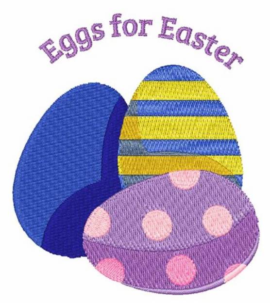Picture of Eggs For Easter Machine Embroidery Design