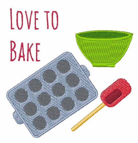 Love To Bake Machine Embroidery Design