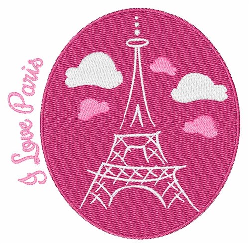 I Love Paris Machine Embroidery Design