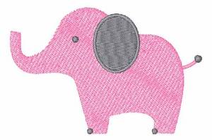 Picture of Pink Elephant Machine Embroidery Design