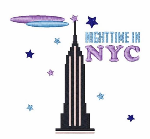 Picture of Nightime In NYC Machine Embroidery Design