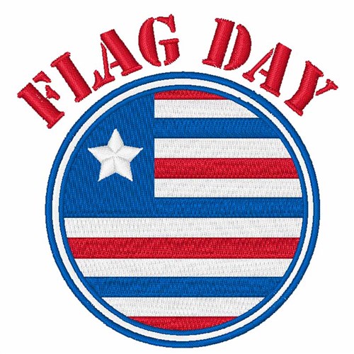 Flag Day Machine Embroidery Design