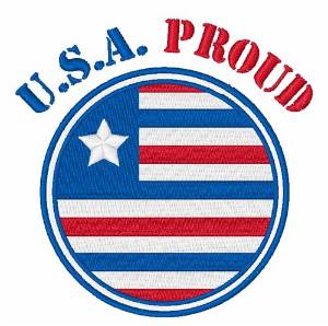 Picture of USA Proud Machine Embroidery Design