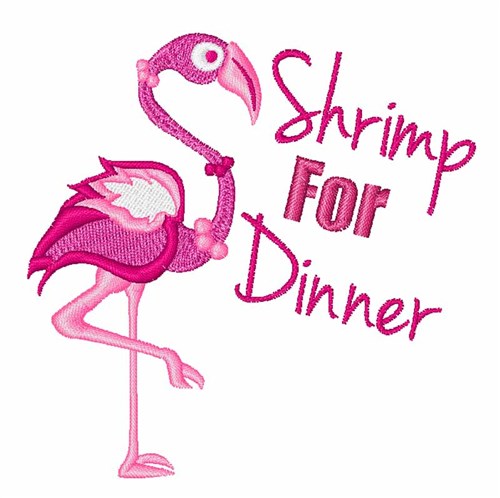 Shrimp For Dinner Machine Embroidery Design
