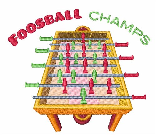 Foosball Champs Machine Embroidery Design