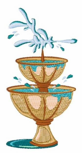 Picture of Water Fountain Machine Embroidery Design