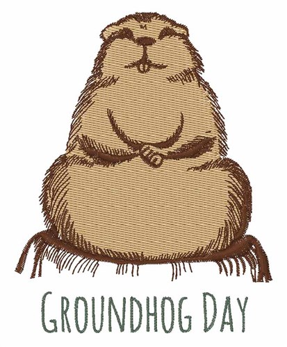 Groundhog Day Machine Embroidery Design