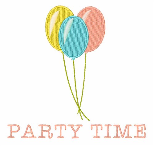 Party TIme Machine Embroidery Design