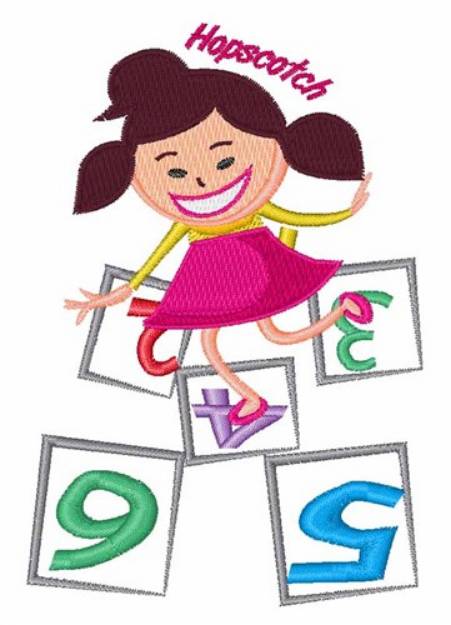 Picture of Hopscotch Girl Machine Embroidery Design