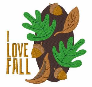 Picture of I Love Fall Machine Embroidery Design