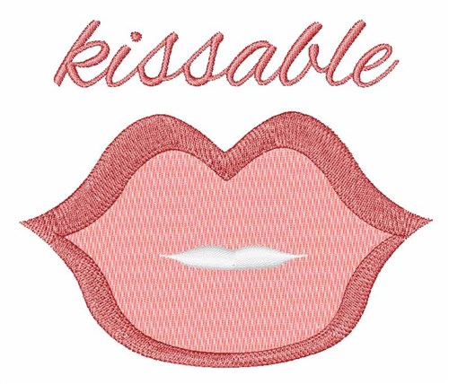 Kissable Machine Embroidery Design