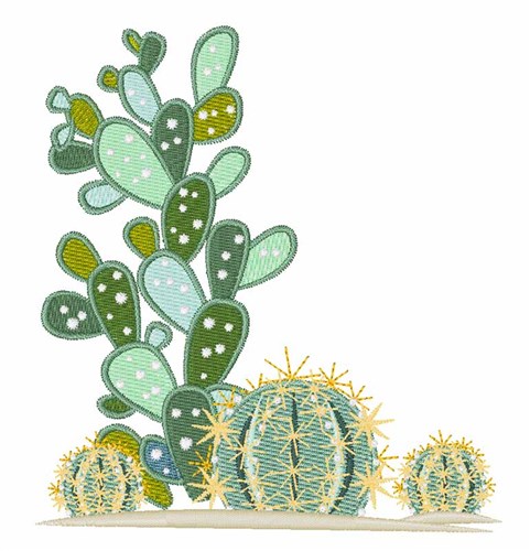 Cactus Plants Machine Embroidery Design