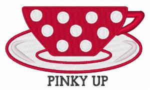 Picture of Pinky Up Machine Embroidery Design